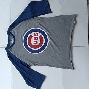 47 Brand Cubs 3/4 Sleeve Shirt Size Small